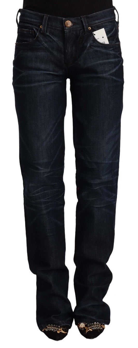 Ermanno Scervino Chic Dark Blue Mid Waist Jeans