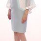 Sergei Grinko Elegant Turquoise Silk Sheath Dress