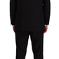 Domenico Tagliente Elegant Two-Piece Black Suit Ensemble