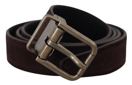 Dolce & Gabbana Elegant Italian Leather Belt with Metal Buckle