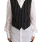 Dolce & Gabbana Elegant V-Neck Sleeveless Wool-Blend Vest
