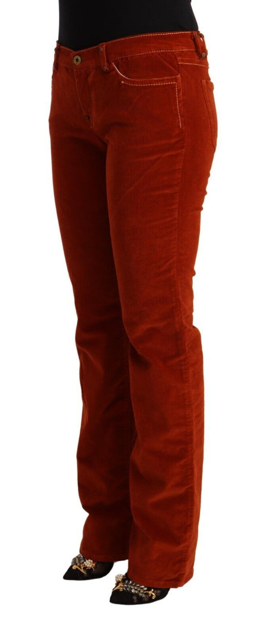 GF Ferre Chic Red Low Waist Straight Cut Jeans