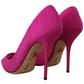 Dolce & Gabbana Pink Tulle Stiletto High Heels Pumps Shoes