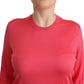 Dolce & Gabbana Elegant Pink Silk Crewneck Sweater