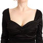 Roberto Cavalli Elegant Black Sweetheart Sheath Dress