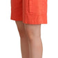 Peserico Chic High-Waisted Cargo Shorts in Vibrant Orange
