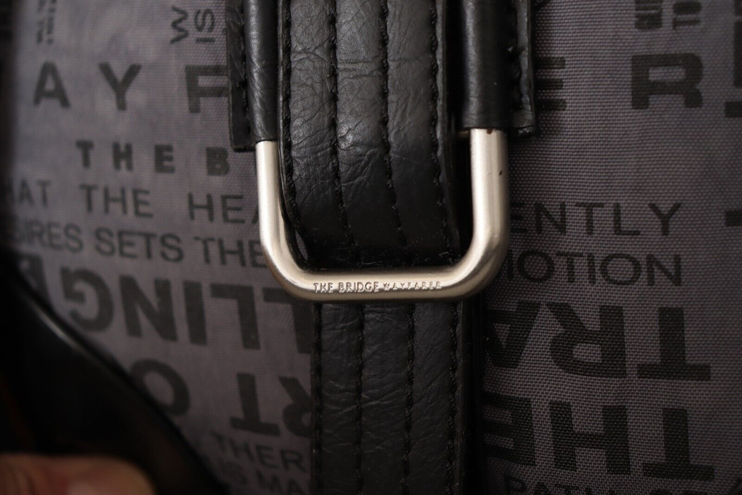WAYFARER Gray Printed Logo Shoulder Crossbody Purse Bag