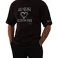 Dolce & Gabbana Bordeaux Cotton L-Amore Print Crewneck T-shirt