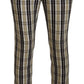 BENCIVENGA Chic Multicolor Checkered Cotton Pants