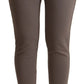 John Galliano Chic Gray Mid Waist Skinny Pants for Sophisticated Style