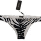 Dolce & Gabbana Zebra Print Bikini Bottom Elegance