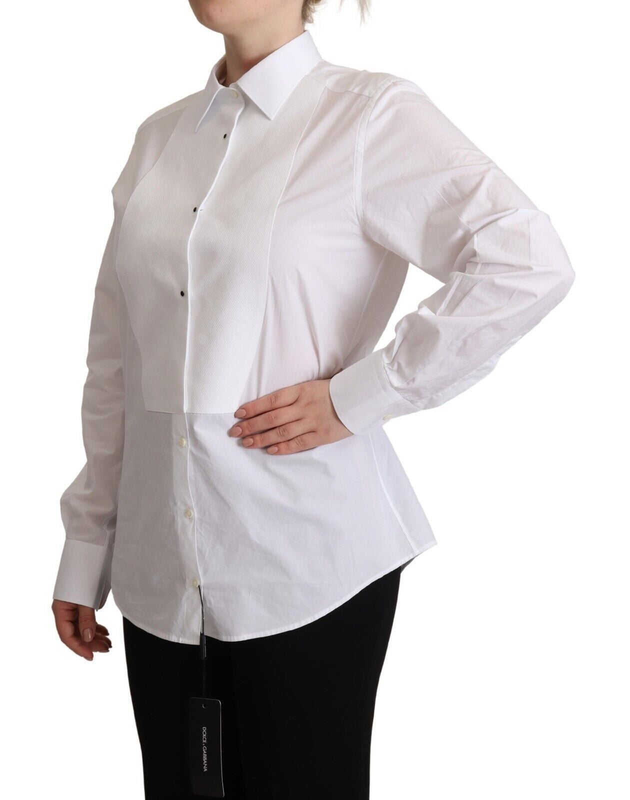 Dolce & Gabbana Elegant White Poplin Dress Shirt