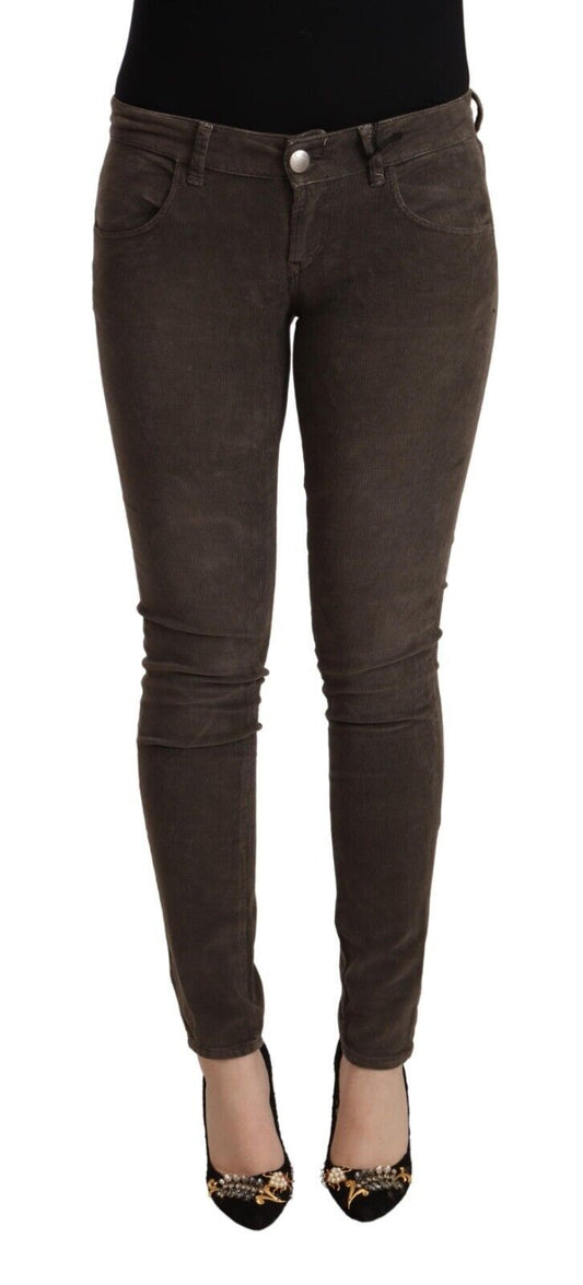 Acht Chic Slim Fit Brown Skinny Jeans