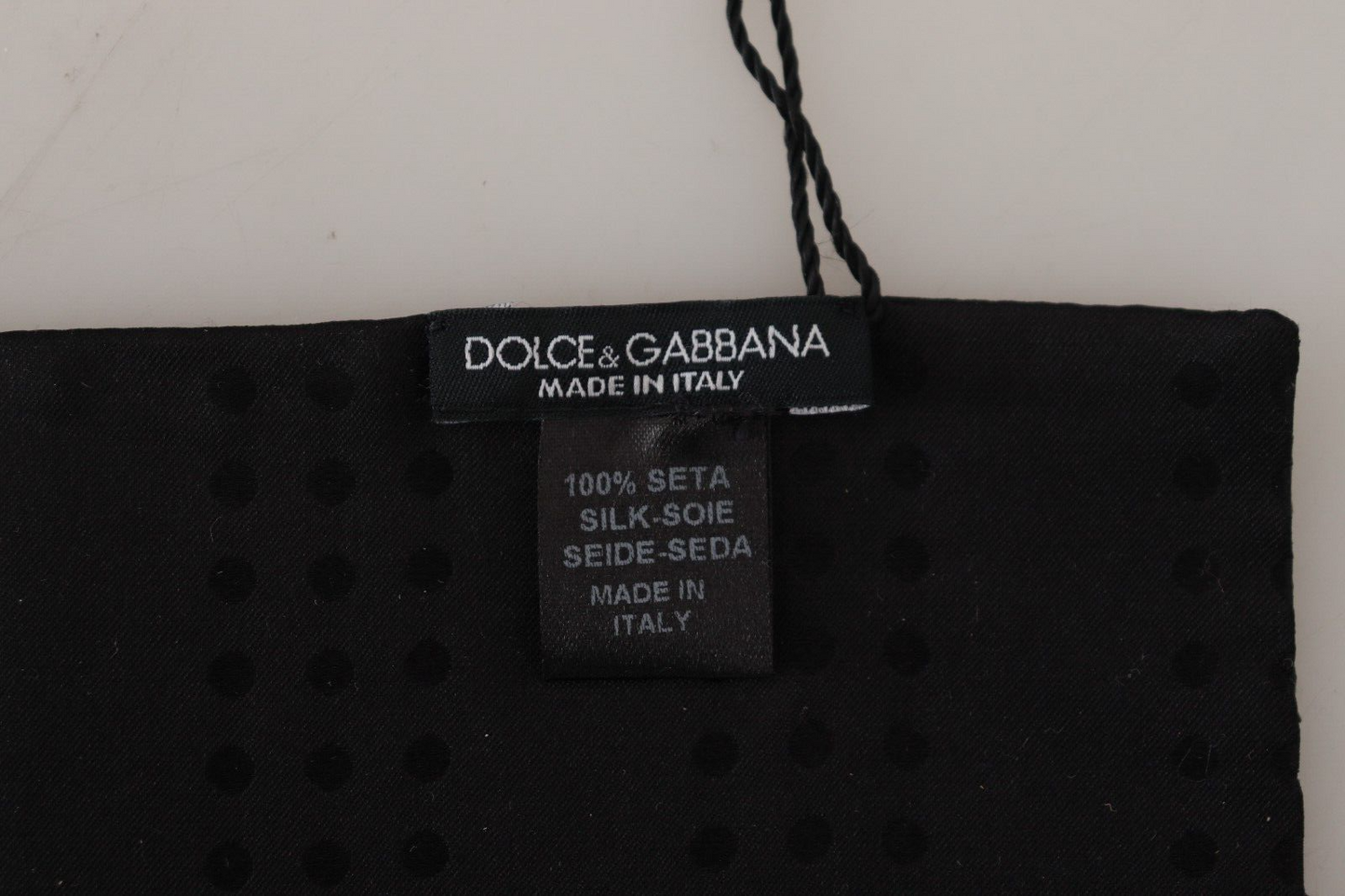 Dolce & Gabbana Elegant Silk-Wool Fringed Scarf in Dark Blue
