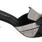Dolce & Gabbana Crystal-Embellished Exotic Leather Sandals