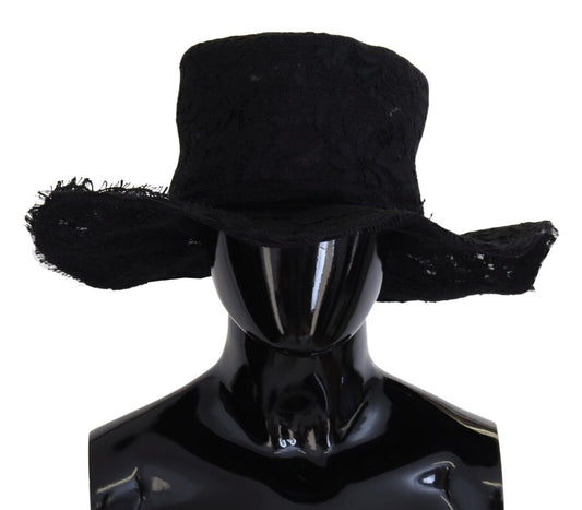 Dolce & Gabbana Elegant Black Top Hat - Timeless Fashion Statement
