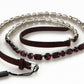 Dolce & Gabbana Brown Leather Purple Crystal Chain Belt