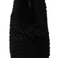 Dolce & Gabbana Elegant Black Wool Knit Ballet Flats