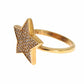 Nialaya Elegant Gold-Plated Sterling Silver Ring with CZ Crystals