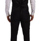 Dolce & Gabbana Elegant Black Three-Piece Martini Fit Suit