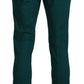 BENCIVENGA Elegantly Tailored Green Pure Cotton Pants