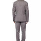 Billionaire Italian Couture Elegant Gray Italian Wool Suit