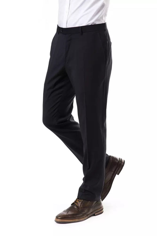 Uominitaliani Classic Gray Woolen Suit Pants - Drop 7