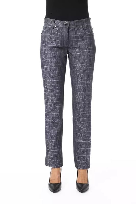 BYBLOS Chic Croc Print Trousers with Pockets