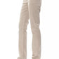 BYBLOS Elegant Beige Cotton Trousers