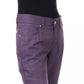 BYBLOS Chic Purple Cotton-Blend Trousers