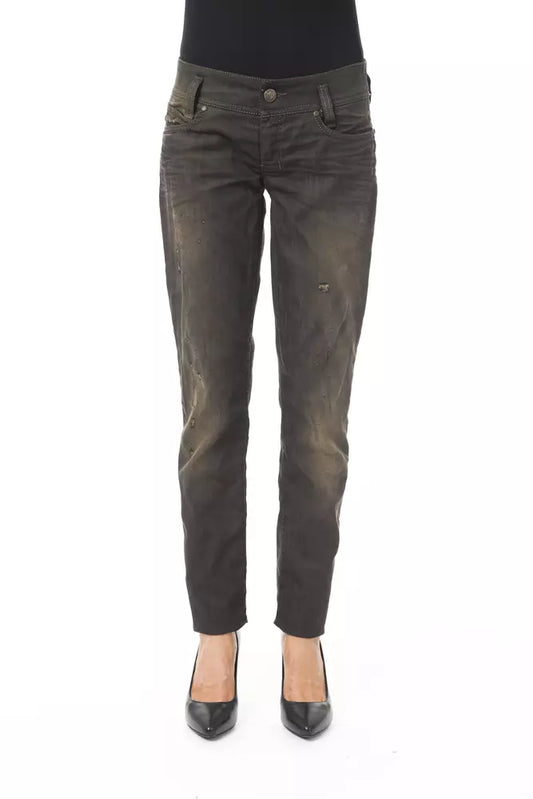 BYBLOS Sleek Black Washed Effect Jeans