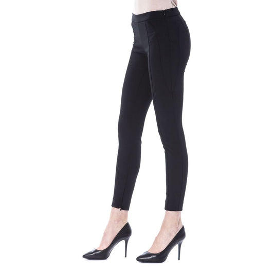 BYBLOS Elegant Black Skinny Pants with Zip Closure