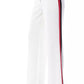 BYBLOS Elegant White Stripe-Detailed Trousers