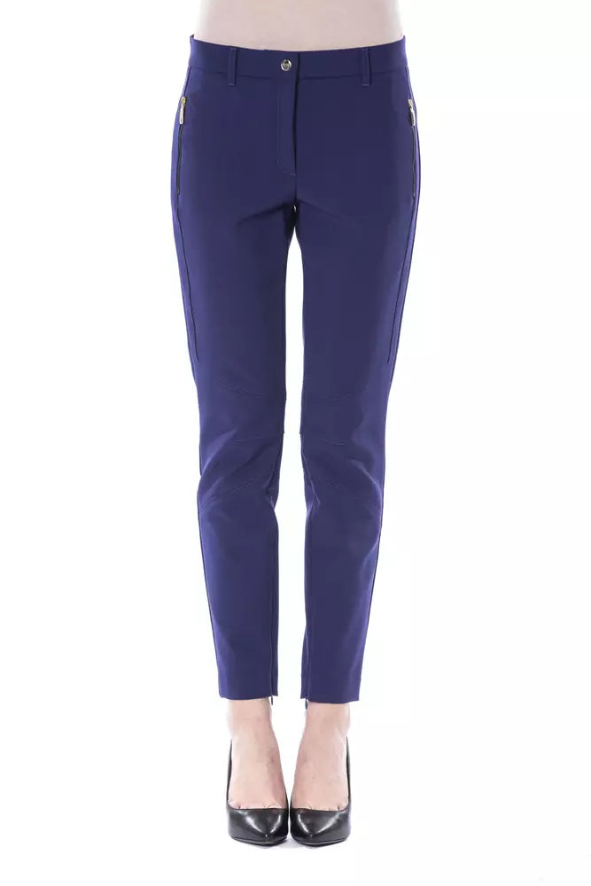 BYBLOS Chic Slim Fit Trousers with Zip Pockets
