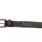 BYBLOS Elegant Black Leather Belt
