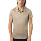 BYBLOS Elegant Striped Embroidered Polo Shirt