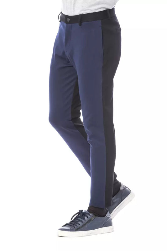 Verri Elegant Slim Fit Blue Trousers