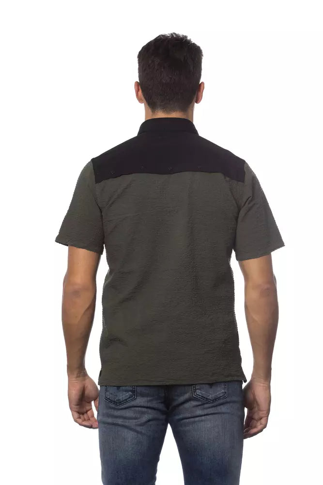 Verri Army Regular Fit Cotton Blend Shirt