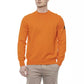Conte of Florence Elegant Crewneck Cotton Sweater in Orange