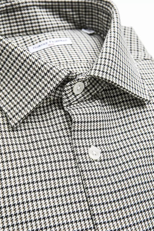 Robert Friedman Beige Medium Slim Collar Cotton Shirt