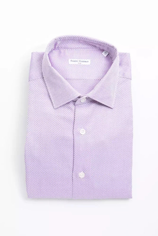 Robert Friedman Elegant Slim Collar Cotton Shirt