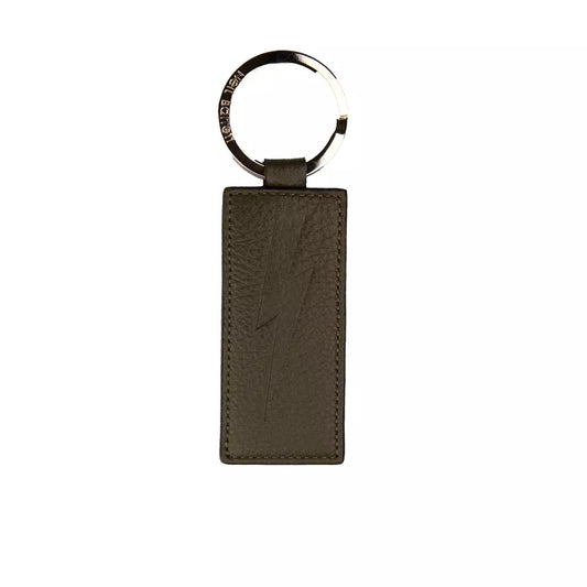 Neil Barrett Green Leather Keychain