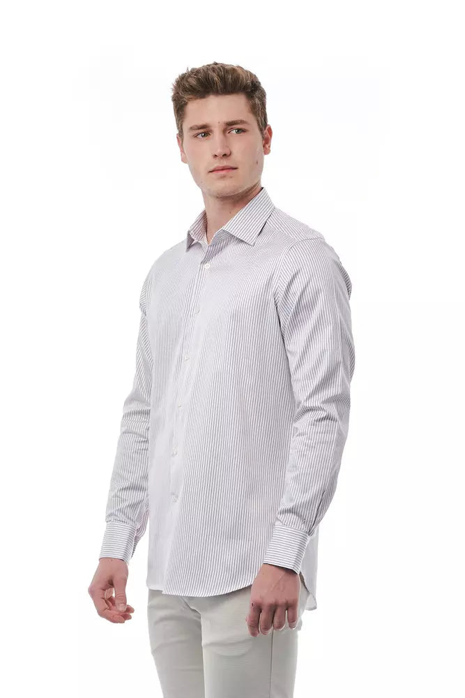 Bagutta Elegant White Italian Collar Shirt