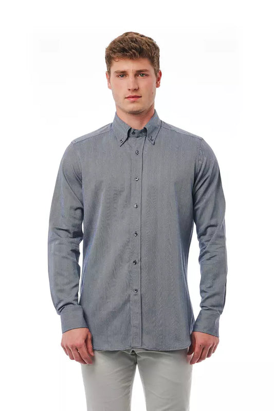 Bagutta Elegant Cotton Regular Fit Blue Shirt