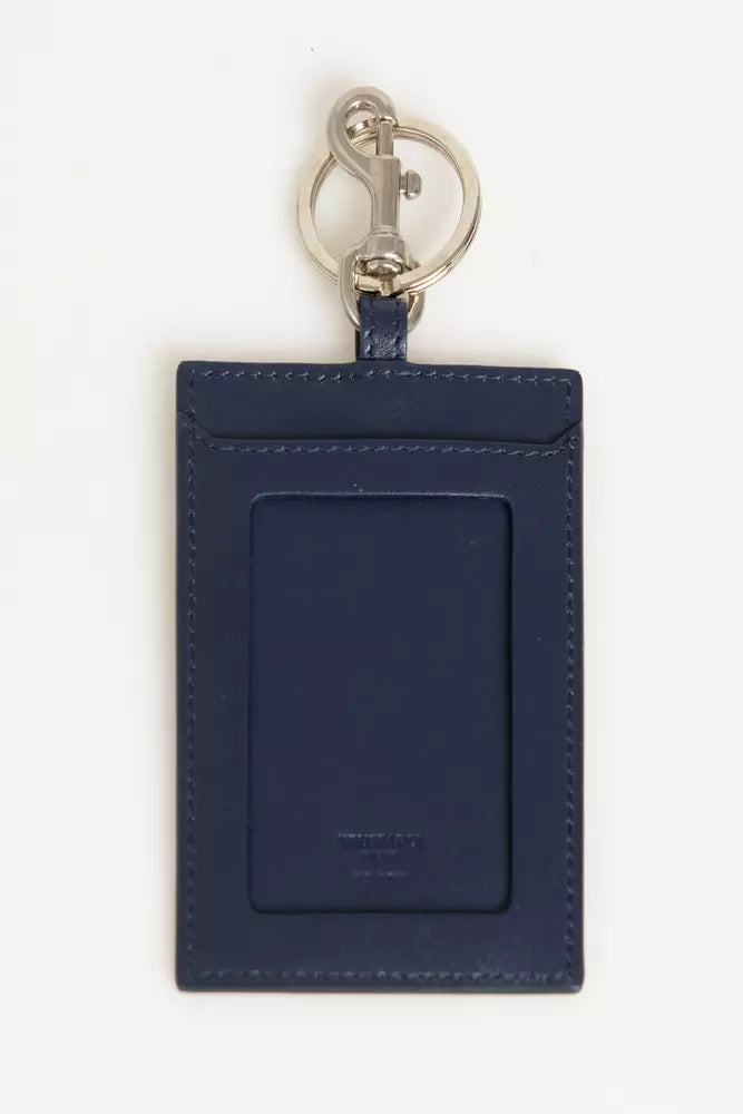 Trussardi Blue Leather Keychain
