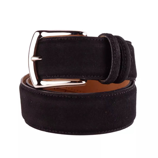 Made in Italy Black Calfskin Belt