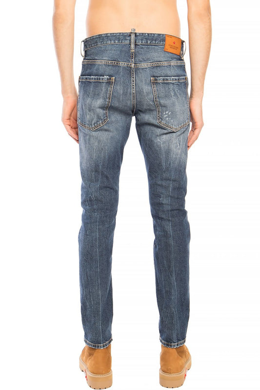 Dsquared² Navy Distressed 'Cool Guy Jean' Denim Pants