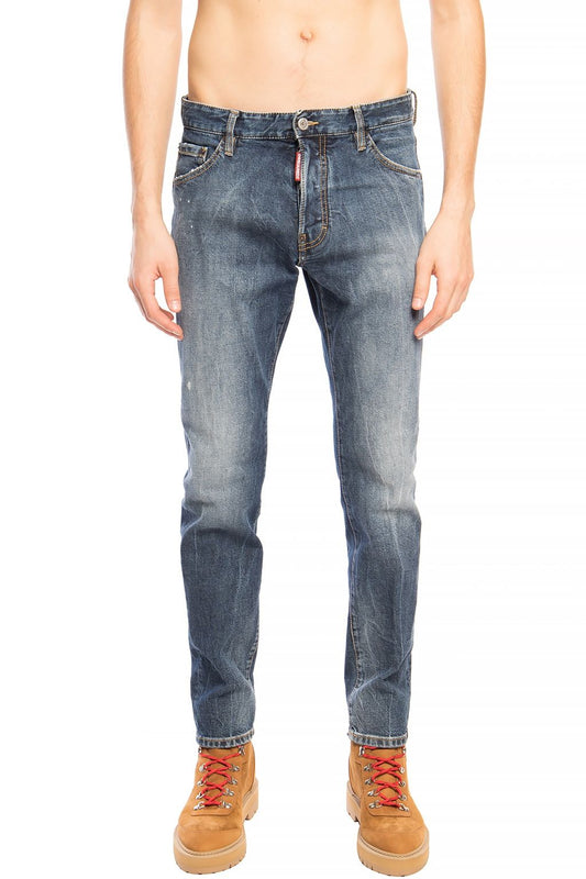 Dsquared² Navy Distressed 'Cool Guy Jean' Denim Pants
