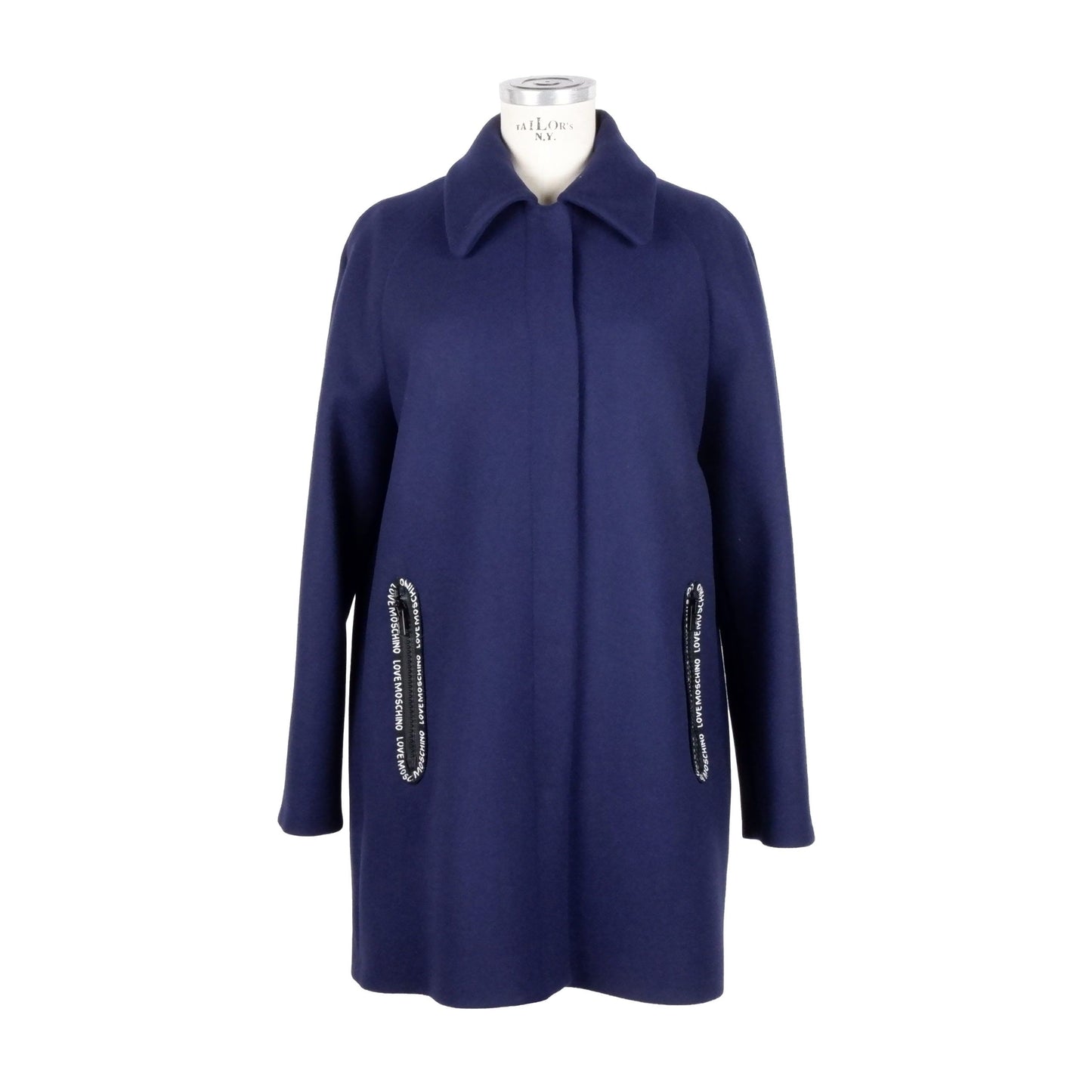 Love Moschino Blue Wool Jackets & Coat