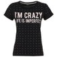 Imperfect Black Cotton Tops & T-Shirt